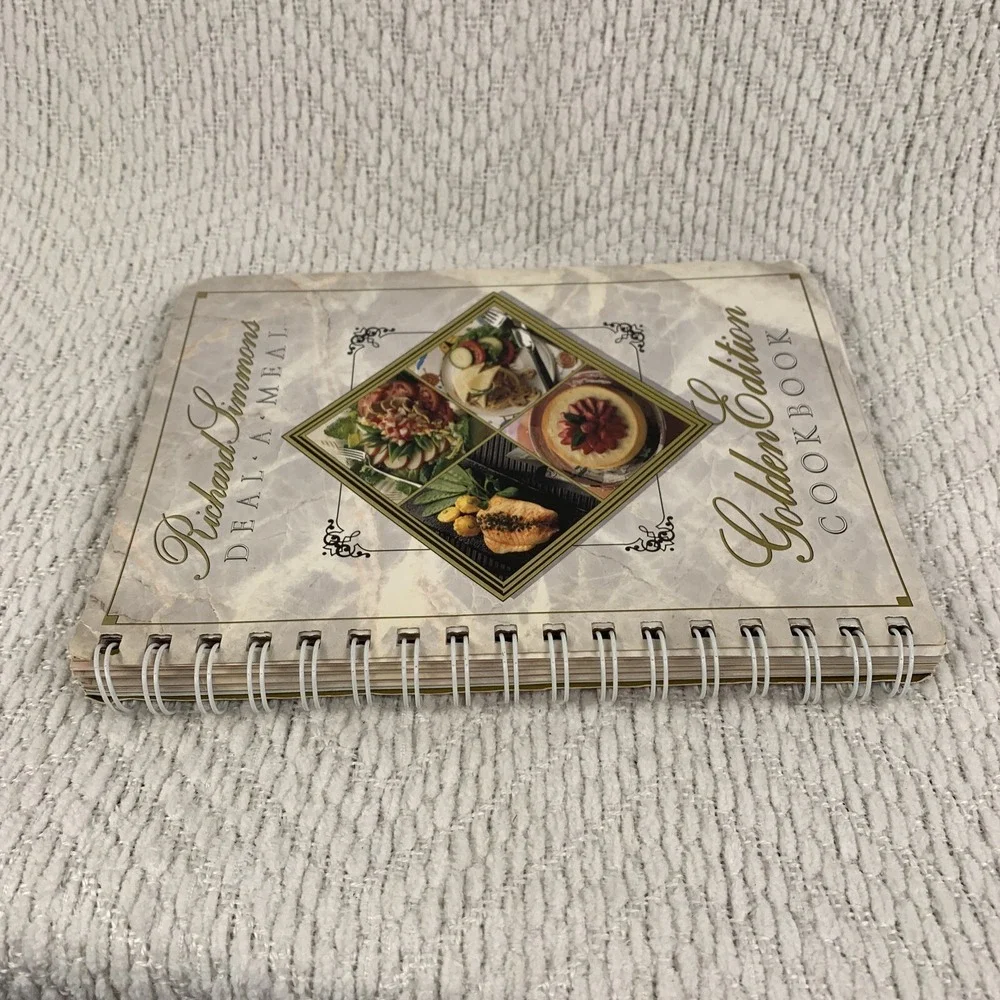 Vintage 1990 Richard Simmons Deal A‎ Meal Golden Edition Cookbook Spiral Bound